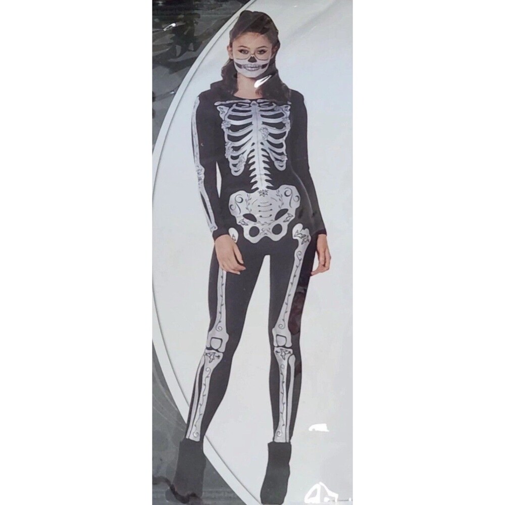 Spirit Women’s XL Bonafide Beauty Catsuit Costume Halloween & Press On Nail